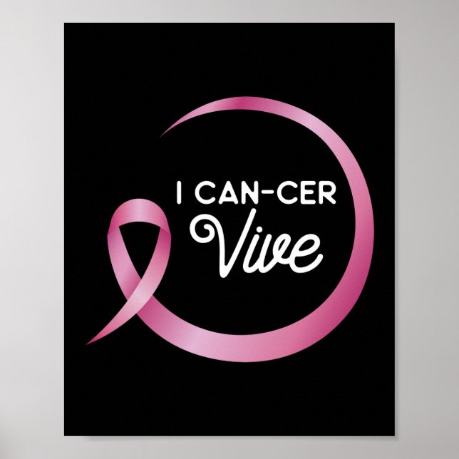 Poster I-cer Vive Sobrevivência Cancer de Mama Consciênci (Frente)