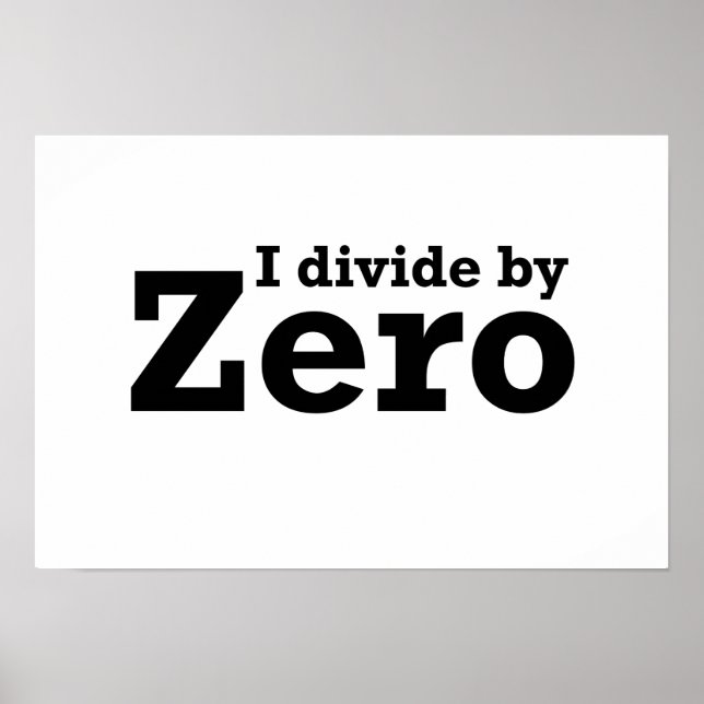 Poster I Dividir por Zero (Frente)