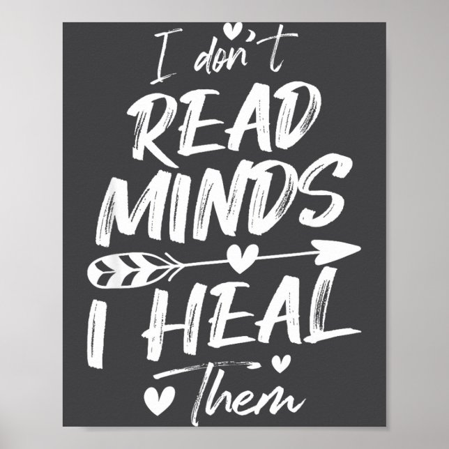 Poster I Don't Read Minds I Heal Them - Psychology Psycho (Frente)