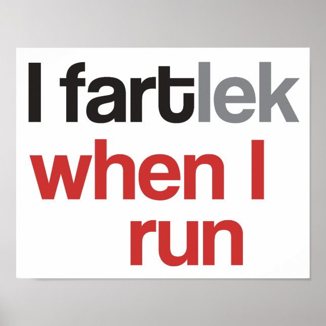 Pôster I FARTlek quando executo © - Funny FARTlek (Frente)