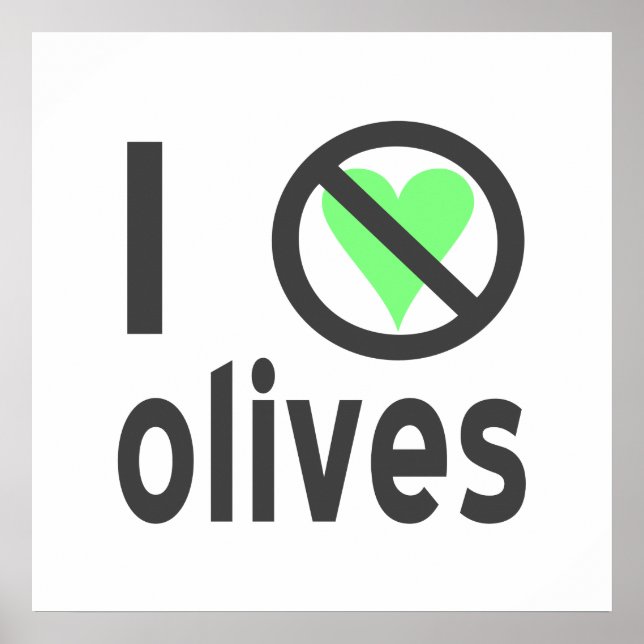 Pôster I Hate Olives Black (Frente)