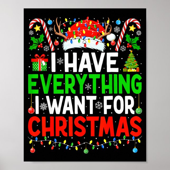 Poster I Have Everything I Need Couples Pajamas Christmas (Frente)