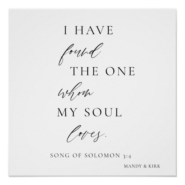 Pôster “I Have Found the One” Wedding Backdrop Banner  (Frente)