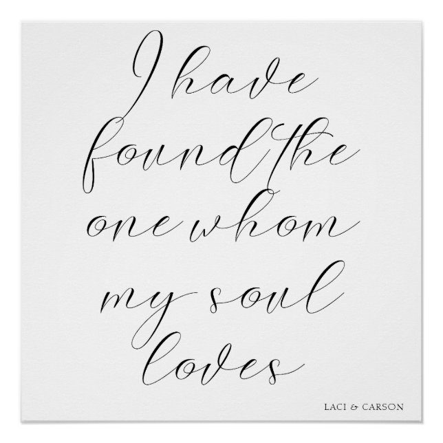 Pôster "I Have Found The One" Wedding Backdrop Banner  (Frente)