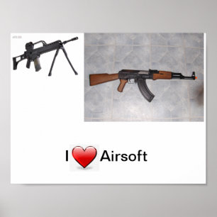 Poster I Heart Airsoft