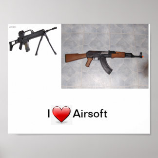Poster I Heart Airsoft