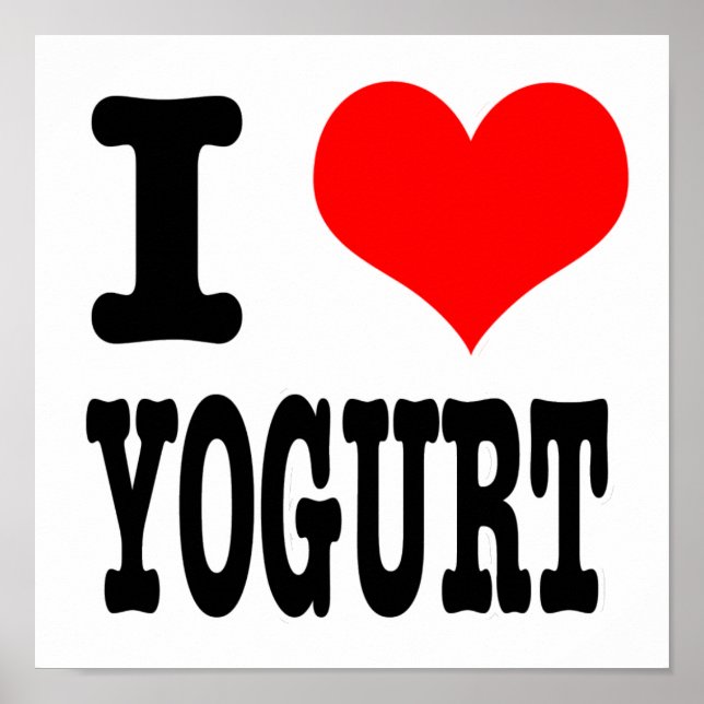 POSTER I HEART (AMOR) YOGURT (Frente)