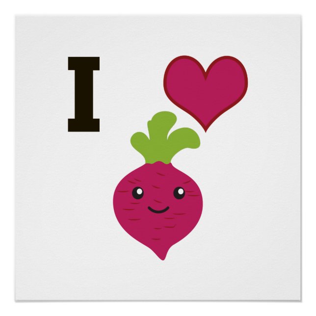 Pôster I Heart Beets (Frente)