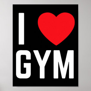 Poster I Heart Gym I Love Gym Malhação Workout Exercício
