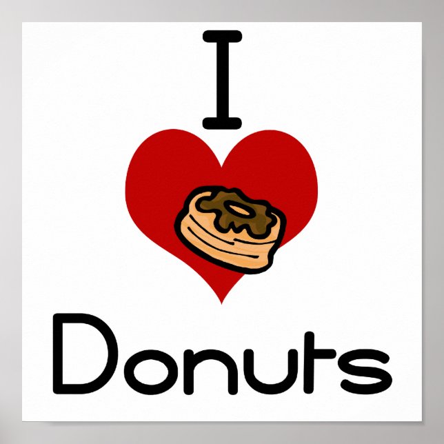 Poster I heart-love donut (Frente)