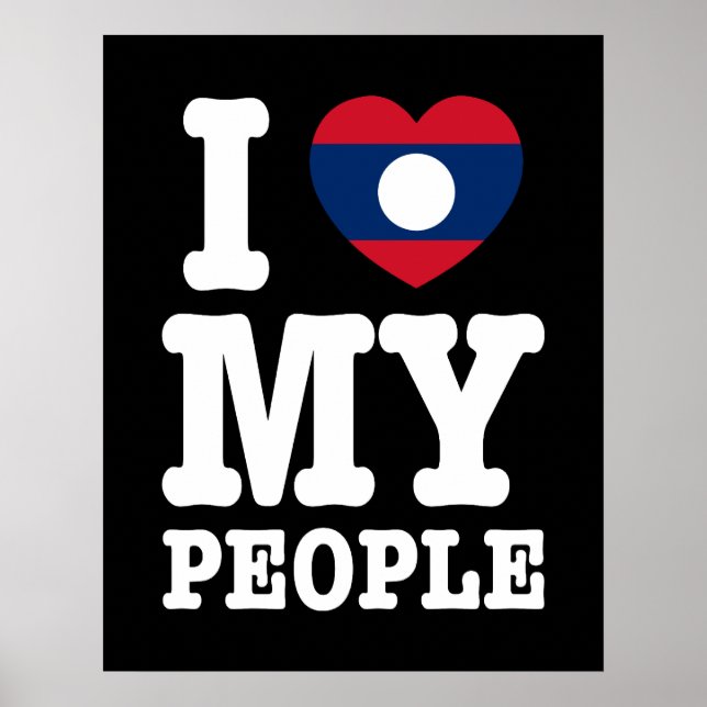 Pôster I Heart (Love) My Lao Pessoas (Frente)