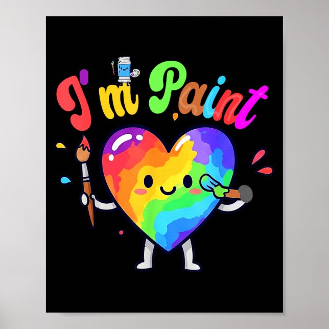 Poster I Heart Love To Finger I'm Paint Cute Couple Valen (Frente)