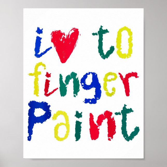 Poster I Heart Love To Finger Paint - Funny Couple  (Frente)