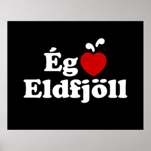 Poster I Heart (Love) Volcanoes [Ég Elska Eldfjöll]