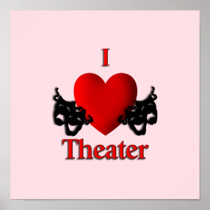 Poster I Heart Theater Pink