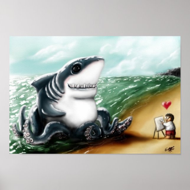 Poster I heart you, Sharktopus (Frente)