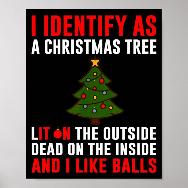 Poster I Identify As A Christmas Tree Lit On Outside Dead (Frente)