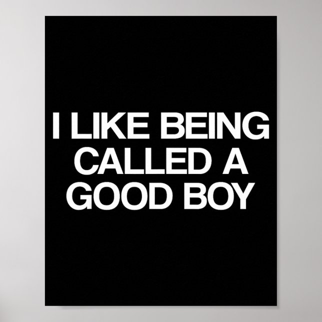 Poster I Like Being Called A Good Boy  (Frente)