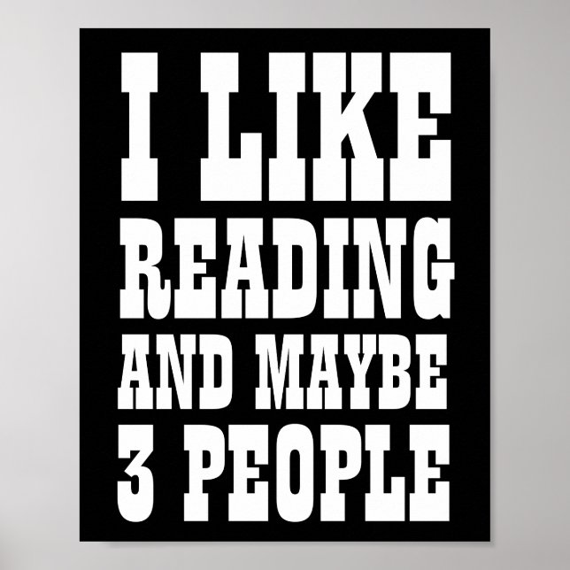 POSTER I LIKE READING AND MAYBE 3 PEOPLE  (Frente)