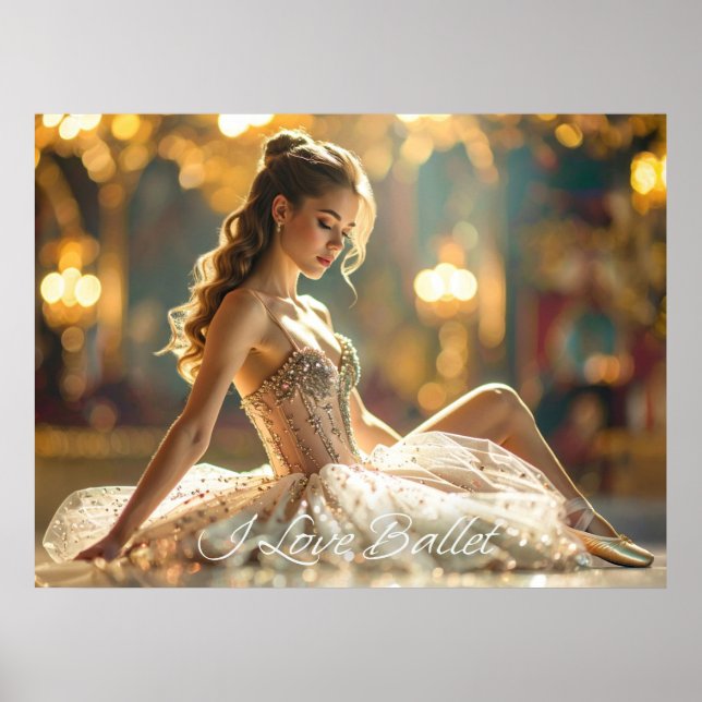 POSTER I LOVE BALLET - BALLET & DANCE (Frente)