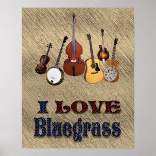 POSTER I LOVE BLUEGRASS*