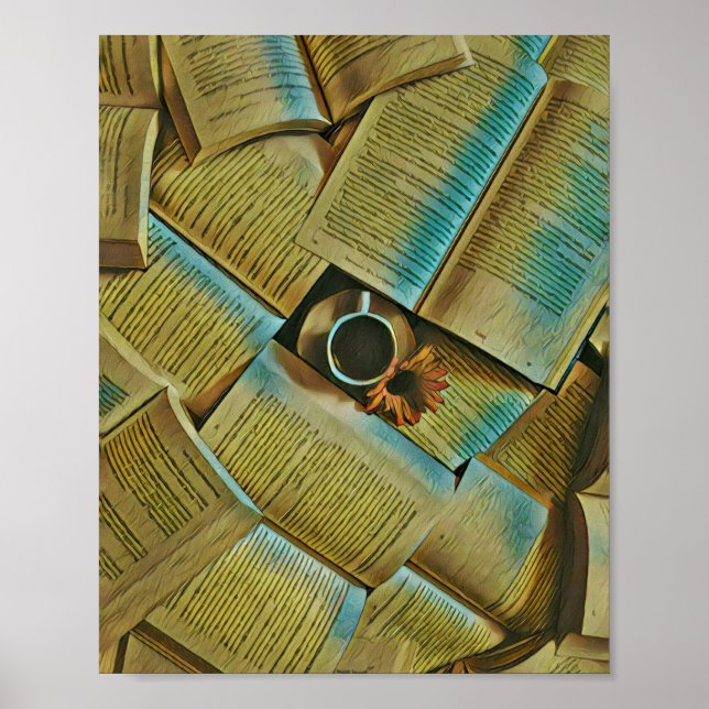 Poster I love coffee and books (Frente)