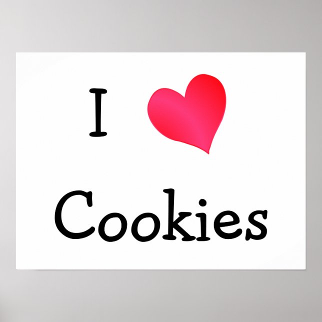 Pôster I Love Cookies (Frente)