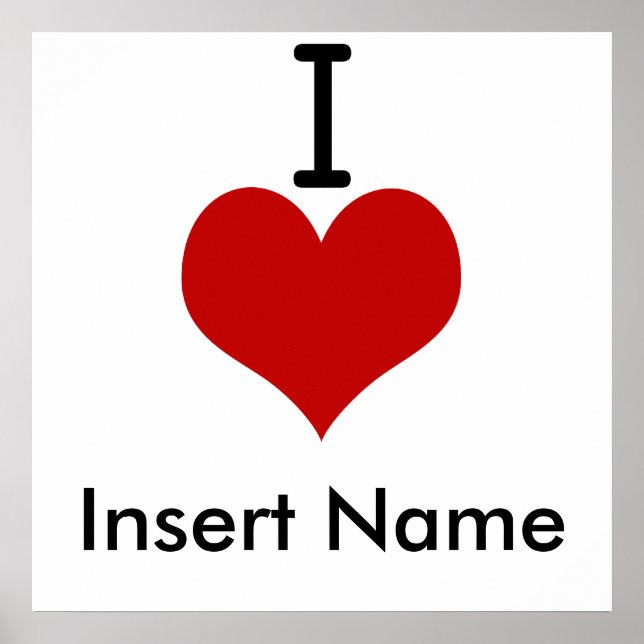 Poster I Love (coração) (Frente)