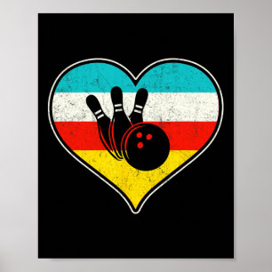 Poster I Love (coração) Boliche
