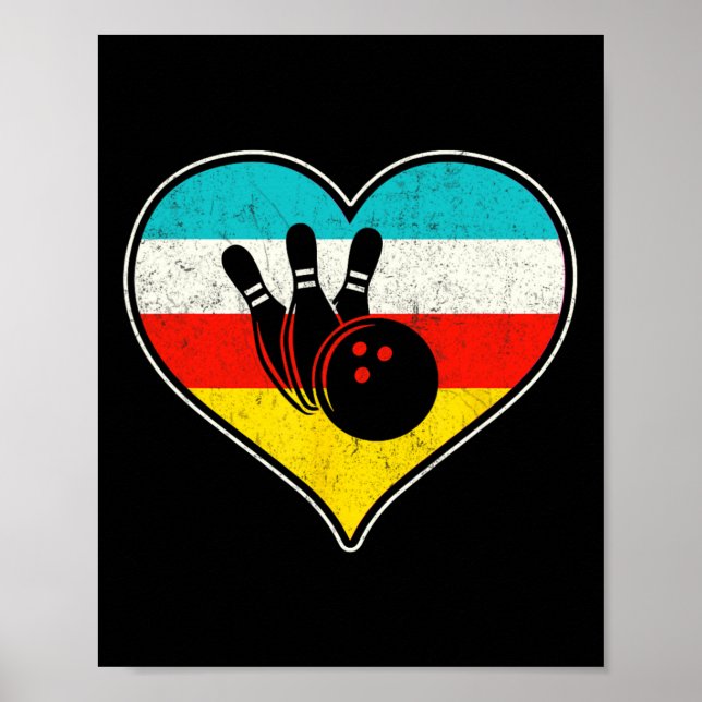 Poster I Love (coração) Boliche (Frente)