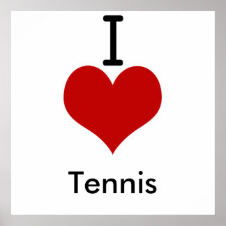 Poster I Love (coração) Tênis