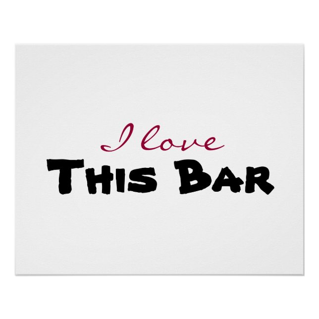 Pôster I love [customize] (Frente)