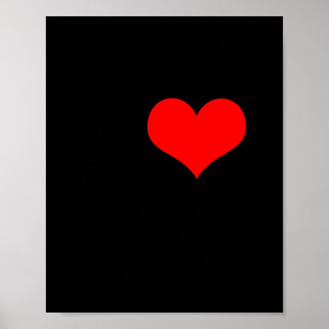 Poster I Love Garage Doors Christmas Red Heart Funny Gift (Frente)