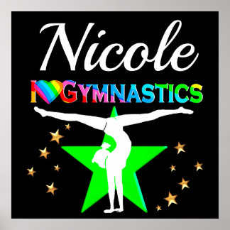 POSTER I LOVE GYMNASTICS CUSTOMIZED DESIGN