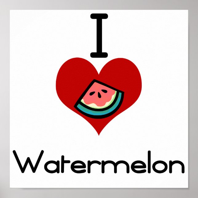 Poster I love-heart watermelon (Frente)