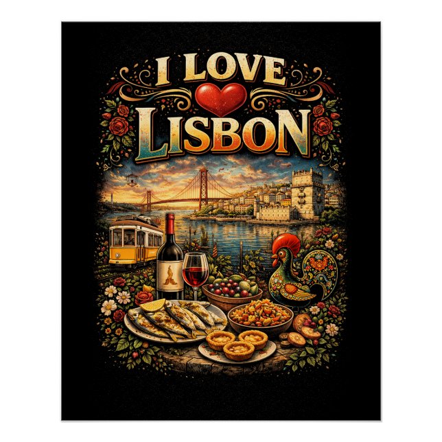 Pôster I Love Lisbon (Frente)