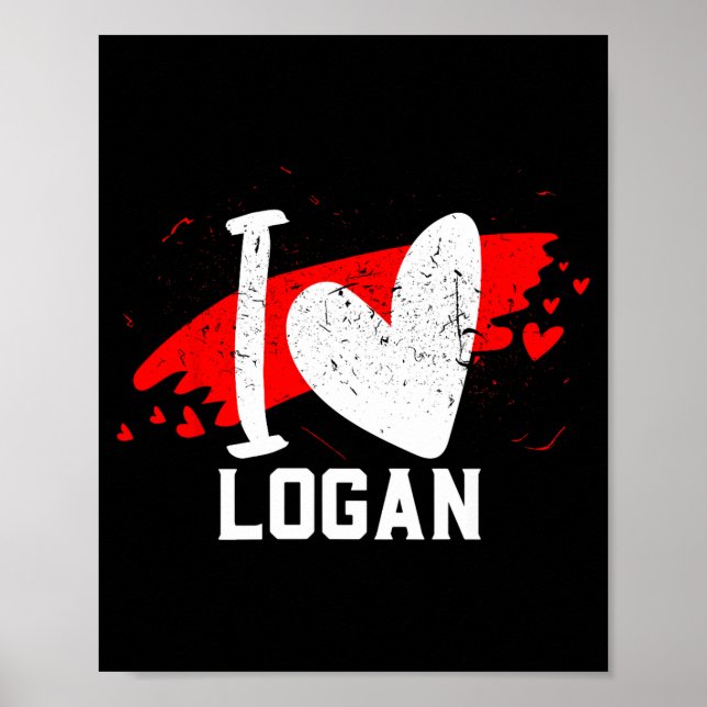 Poster I Love Logan I Heart Logan  (Frente)