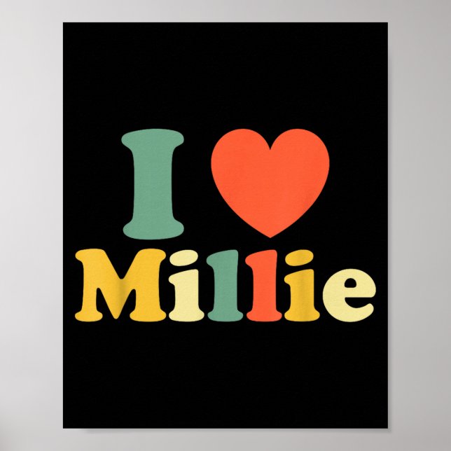 Poster I Love Millie, I Heart Millie, Red Heart Valentine (Frente)