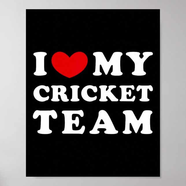 Poster I Love My Cricket Team  (Frente)