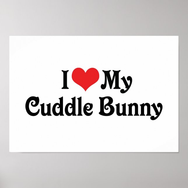 Pôster I Love My Cuddle Bunny (Frente)