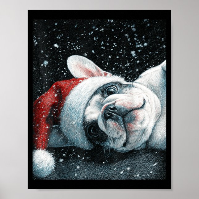 Poster I Love My French Bulldog Christmas Cute  (Frente)