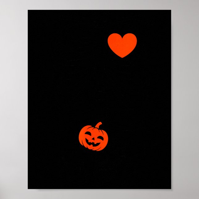Poster I Love My Little Pumpkin Halloween Pregnancy Revea (Frente)