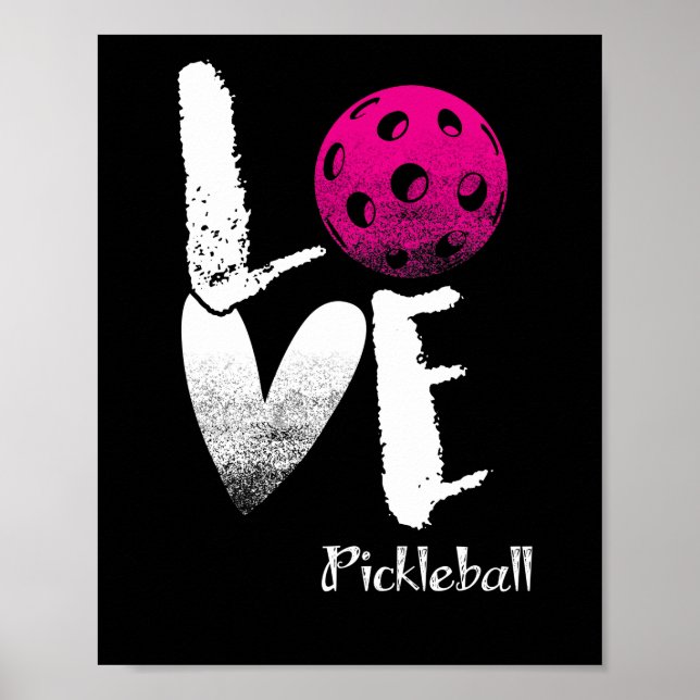 Poster I Love Pickleball T-Shirt Funny Pickle Ball (Frente)