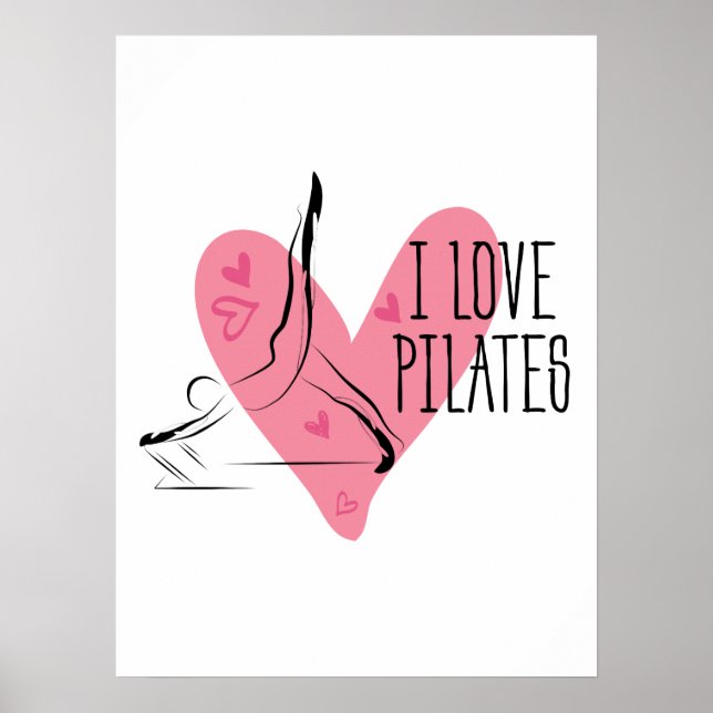 Poster I LOVE PILATES Pilates Pose on Reformer (Frente)