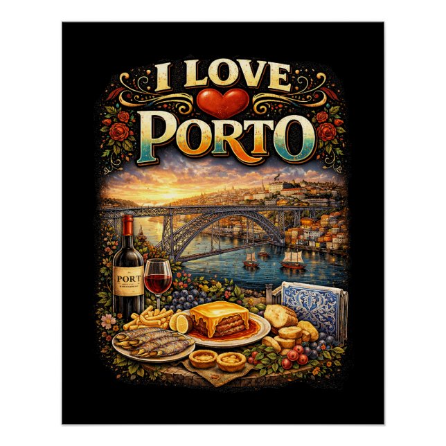 Pôster I Love Porto (Frente)
