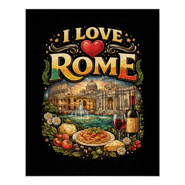 Pôster I Love Rome (Frente)