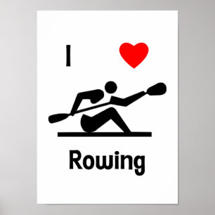 Poster I Love Rowing