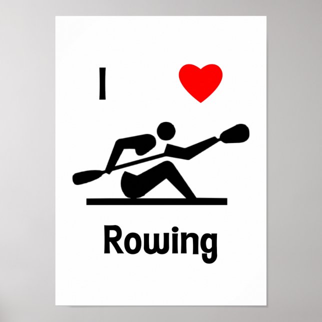 Poster I Love Rowing (Frente)