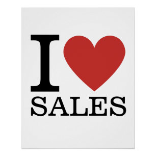 Pôster I ❤️ Love Sales - Sales Department - Poster