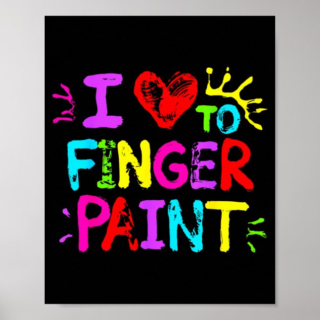 Poster I Love To Finger Paint Couple Funny Valentine Day  (Frente)